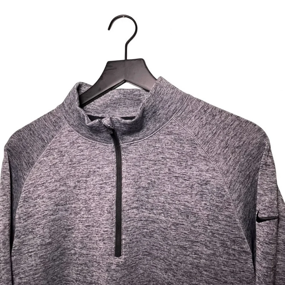 Nike Dri Fit Men's Gray Quarter-Zip Sweater M - Picture 2 of 7